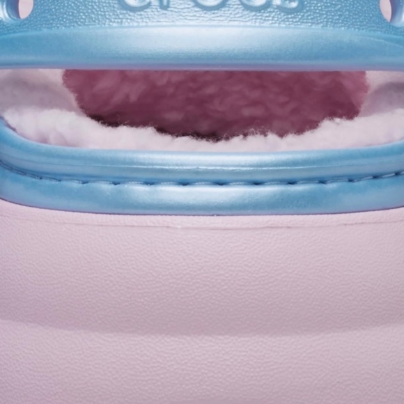 Crocs Mean Girls Platform Blue and Pink Glitter has fabric lining - Picture 11 of 11